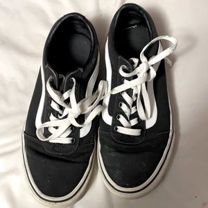 Vans, black and white shoes, only been worn once